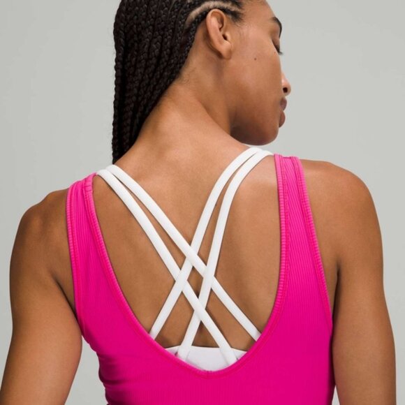 Lululemon Power Pivot Tank Top *Rib Sonic Pink - Picture 2 of 9